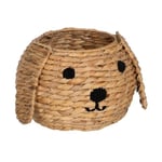 BigBuy Home Panier pour Chien Noir Beige Fibre Naturelle 27 x 27 x 19 cm