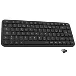 APM Clavier Slim TKL sans-Fil, Récepteur 2.4 GHz, Extra-Fin, Clavier Français AZERTY, Conception Minimaliste Ten Key Less, Compatible avec PC Mac Ordinateur Portable, 100045