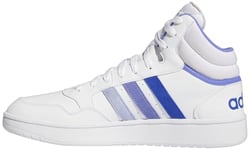 adidas Men's Hoops 3.0 Mid Classic Vintage Shoes, Cloud White/Blue Spark/semi Cobalt Blue, 12 UK