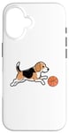 Coque pour iPhone 16 Beagle jouant au basket-ball Beagles Chien