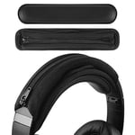 Geekria Hook and Loop Headband Cover + Headband Pad Set/Headband Protector with Zipper/DIY Installation No Tool Needed, Compatible with Bose, Beats, JBL, ATH, Hyperx Headphones (Black)