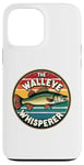 iPhone 13 Pro Max Vintage Walleye Drawing: The Walleye Whisperer Fisherman Case