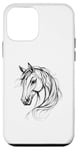 Coque pour iPhone 12 mini Cheval élégant - tête de cheval artistique