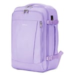 ECOHUB Bagage Cabine 40x20x25 pour Ryanair, 13 Poches Sac a Dos Voyage Cabne Avion, Léger Sac à Dos sous Le Siège 20L, Bagage à Main en Pet Recyclé, Sac à Main pour Homme Femme(Violet)