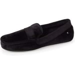 Chaussons Isotoner  Chaussons mocassin Homme coton bio Noir