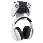 Subsonic - Chargeur Manette PS5, Station de Recharge compacte pour Manette Dualsense avec Support pour Casque Gaming