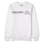 Spongebob Squarepants Sprinting Through The Sea Unisex Sweatshirt - White - XXL - White