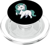 Licorne avec crinière d'essence - Motif licorne mignon et drôle PopSockets PopGrip pour MagSafe