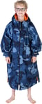 Dryrobe Advance Junior Changing Robe Blue Camo Long Sleeve Kids Waterproof Youth