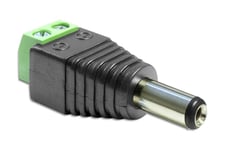 Delock Adapter DC 2.1 x 5.5 mm male > Terminal Block - strømforsyningsadapter - 2 pins terminalblok til DC-stik 2,1 mm