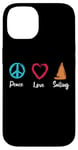 Coque pour iPhone 14 Peace Love Sailing Captain Boat Sport