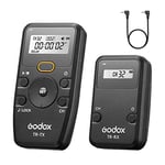 Godox TR-C1 Télécommande sans Fil Shutter Remote, avec 1 émetteur 1 Récepteur et 1 Câble d'obturation, Stabilisation d'image et Fonction de Temporisation de L'exposition, Compatible pour Canon Caméra