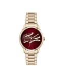 Lacoste Analogue Quartz Watch for Women with Carnation Gold Colored Stainless Steel Bracelet - 2001191