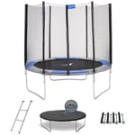 Trampoline rond 250cm avec filet, échelle, bâche et kit ancrage - RALLI 250