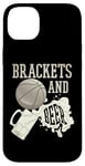 Coque pour iPhone 14 Plus Supports de basket-ball universitaire et boisson de tournoi de mars de bière