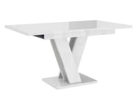 Xandriel - table à manger extensible - blanc - 4 à 6 personnes - Best Mobilier