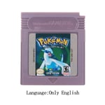 Poke Series Classic Collect Färgrik Version Videospelpatron Konsol Kort för Nintendo GBC Silver