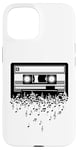 Coque pour iPhone 15 Cassette art musique cassette art rétro vintage musique