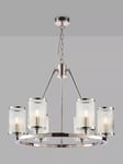 Bay Lighting Claris Chandelier Ceiling Light, Clear/Nickel