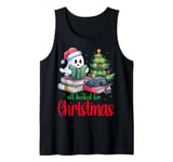 Christmas Book Club Reading Classic Ghost Stories with Cats Tank Top