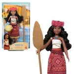 Mattel Disney Vaiana 2 Poupée chantante avec tenue et accessoires signature, chante « We’re Back » en 4 langues, JBT62