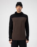 Mons Royale Men's Yotei Merino Powder Hood Long Sleeve Cedar/black, L