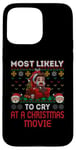 iPhone 15 Pro Max Most Likely To Cry At A Christmas Movie Funny Merry X-Mas Case