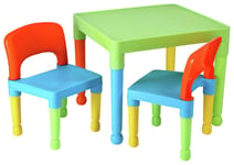 Liberty House Toys Kids Plastic Table & 2 Chairs