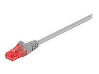 Goobay - Koblingskabel - Rj-45 (Hann) Til Rj-45 (Hann) - 1 M - Utp - Cat 6 - Halogenfri, Uten Hindringer - Grå