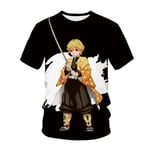 ZOSUO VêTements pour Hommes Femmes T-Shirt Imprimé en 3D Demon Slayer Agatsuma Zenitsu Manches Courtes T-Shirt Grande Taille Top Mode MâLe T-Shirt,M