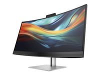 Hp 740Pm - Series 7 Pro - Led-Skjerm - Kurvet - 40" (39.7" Synlig) - 5120 X 2160 Wuhd @ 60 Hz - Ips - 300 Cd/M² - 1000:1 - 5 Ms - Hdmi, Displayport, Thunderbolt 3 - Høyttalere - Svart, Sølv