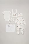 Rock A Bye Baby Unisex Cotton 5-Piece Gift Set - Cream - Size 0-3M