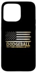 Coque pour iPhone 15 Pro Max Drapeau américain USA Dodgeball Dodge Ball Game