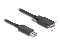 Delock - Usb-Kabel - Usb-Type A (Hann) Til Micro-Usb Type B (Hann) Skrubar - Usb 2.0 - 900 Ma - 7.5 M - Up To 10 Gbps Data Transfer Rate, Active Optical Cable (Aoc) - Svart