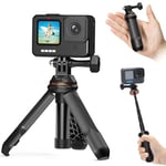 K&F Concept 33.5cm/13.2" Mini Tripod Selfie Stick for Action Camera, Compatible with GoPro Hero 13/12/11/10/9/8/Max, DJI Osmo Action 4/3/2/1, Insta360 One R/RS & Other Action Cameras