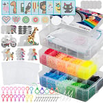 La Manuli Set de 24000 Perles à Repasser avec plaques, modèles et Accessoires, Taille 5mm Midi (20 Couleurs + Luminescence dans Le Noir) XXL Set de Bricolage pour garçons et Filles