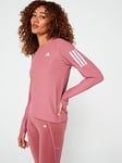 adidas Womens Running Own The Run Long Sleeve T-shirt - Pink, Pink, Size Xs, Women