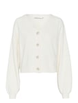 Manzigz Wool Cardigan Tops Knitwear Cardigans Cream Gestuz