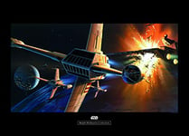 Komar Poster d'Art Mural, 70cm x 50cm, Star Wars Classique RMQ Endor Orbit War