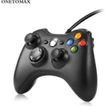 Noir pour Xbox360 PC Manette de Jeu Filaire USB à double vibration Pour Xbox 360 et Microsoft Windows 7-8-10,