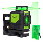 Huepar 901CG 1 x 360 Niveau Laser Croix Vert, Ligne Laser Auto-nivellement Commutable Ligne Horizontale de 360 degrés avec Mode Pulsé Extérieur, Distance de Travail 25m, Support Magnétique Incluse