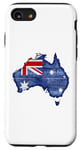 iPhone SE (2020) / 7 / 8 Australia Down Under Wooden Australian Flag Map Gift Case