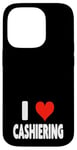 Coque pour iPhone 14 Pro I Love Cashiering – Cœur – Magasin d'emplois au détail Caisse enregistreuse