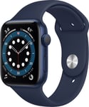 Apple Watch Series 6 44mm GPS (blå alu/navy sportarmband)