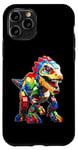 Coque pour iPhone 11 Pro Jeu de briques T-Rex pour les amateurs de dinosaures