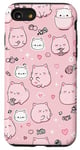 iPhone SE (2020) / 7 / 8 Adorable Cat Patterns Pink Design Cute kittens Patterns Case