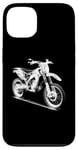 Coque pour iPhone 13 Dirt Bike 3D Wireframe – Vintage Moto Lover