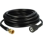 Tuyau de rallonge 15 m compatible avec Kärcher K6, k 5.91 md t 200, k 6.80 m t 250 nettoyeur haute pression avec connexion M22 x 1,5, noir - Vhbw