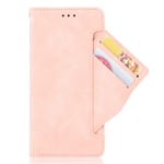NEINEI Case for Xiaomi Redmi Note 10S/Redmi Note 10 4G,Premium Leather Wallet Flip Cover with Credit Card Pocket,Kickstand,Magnetic Closure,Folio Book Style Shockproof Phone Protective Case,Pink