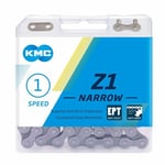 KMC Z1 Narrow EPT 112 Links Bike Chain Single Speed Dark Silver - Anti Rust